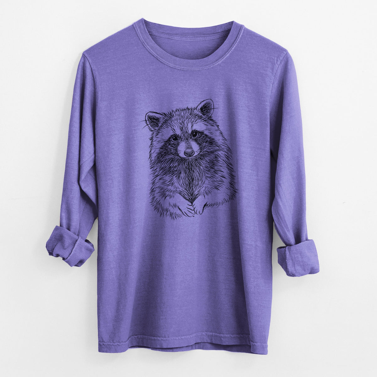 Raccoon - Procyon lotor - Unisex Comfort Colors 100% Cotton Long Sleeve