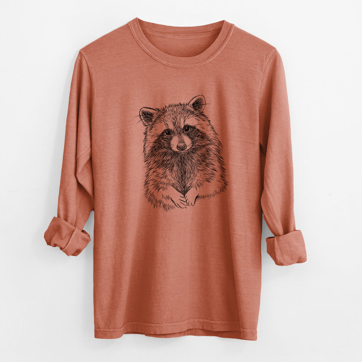 Raccoon - Procyon lotor - Unisex Comfort Colors 100% Cotton Long Sleeve