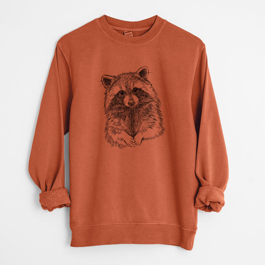 Raccoon - Procyon lotor - Unisex Pigment Dyed Crew Sweatshirt