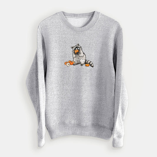 Raccoon Pumpkin Bandit - Knit Sweatshirt