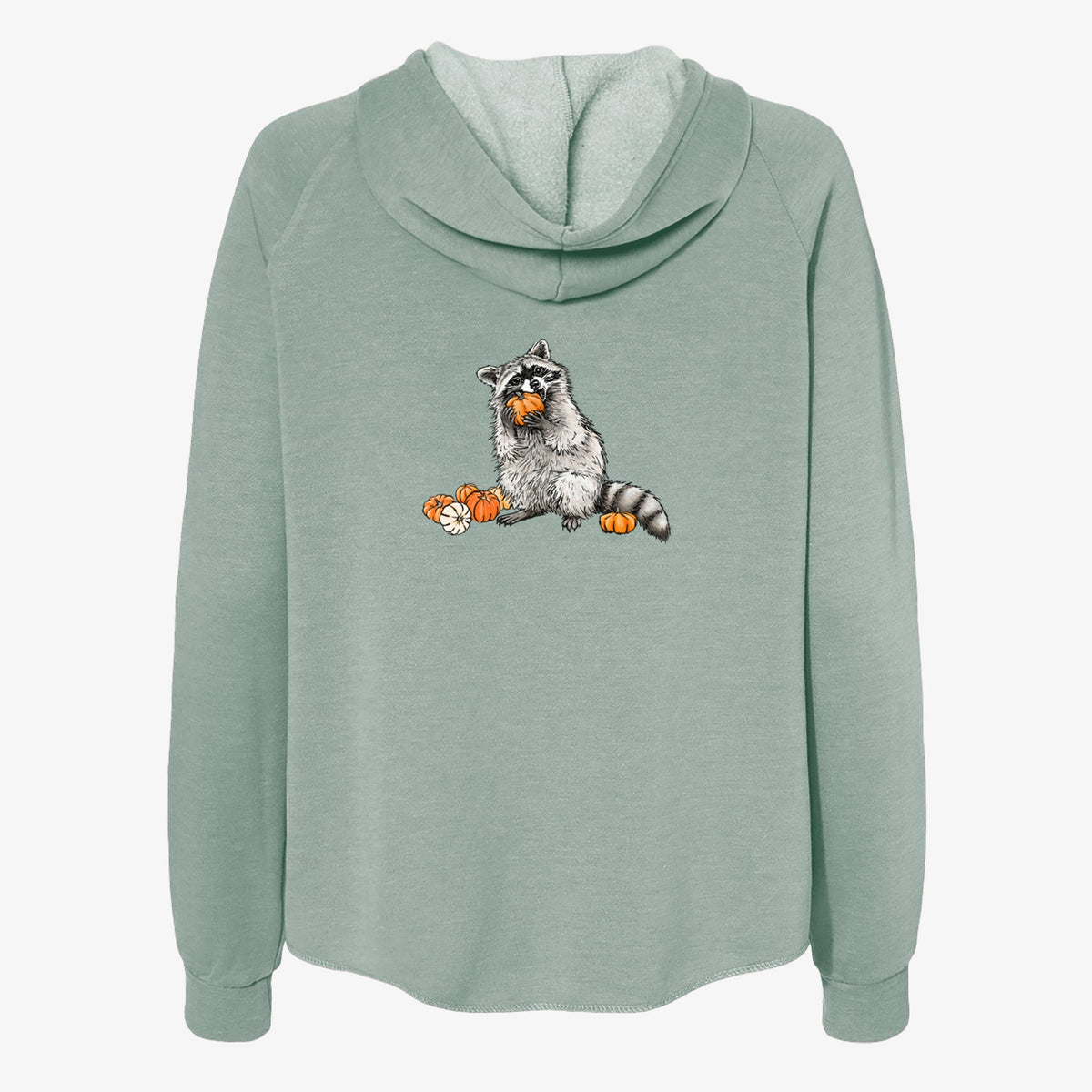 Raccoon Pumpkin Bandit - Women's Cali Wave Zip-Up Sweatshirt