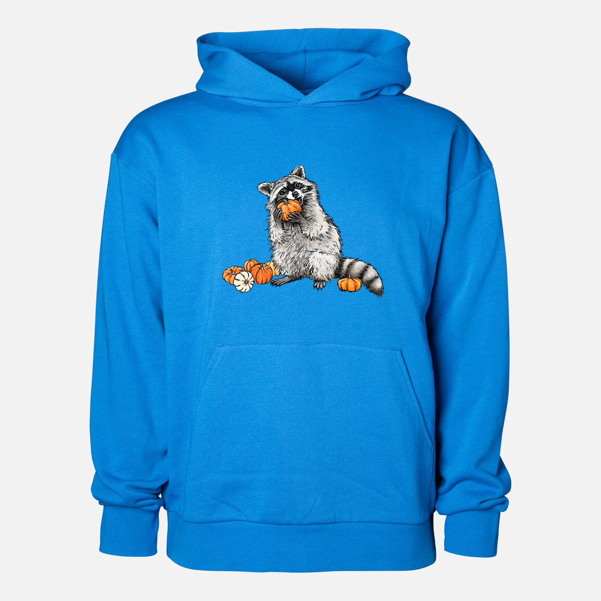Raccoon Pumpkin Bandit  - Statement Midweight Hoodie