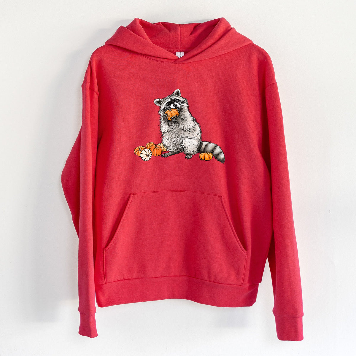 Raccoon Pumpkin Bandit  - Statement Midweight Hoodie