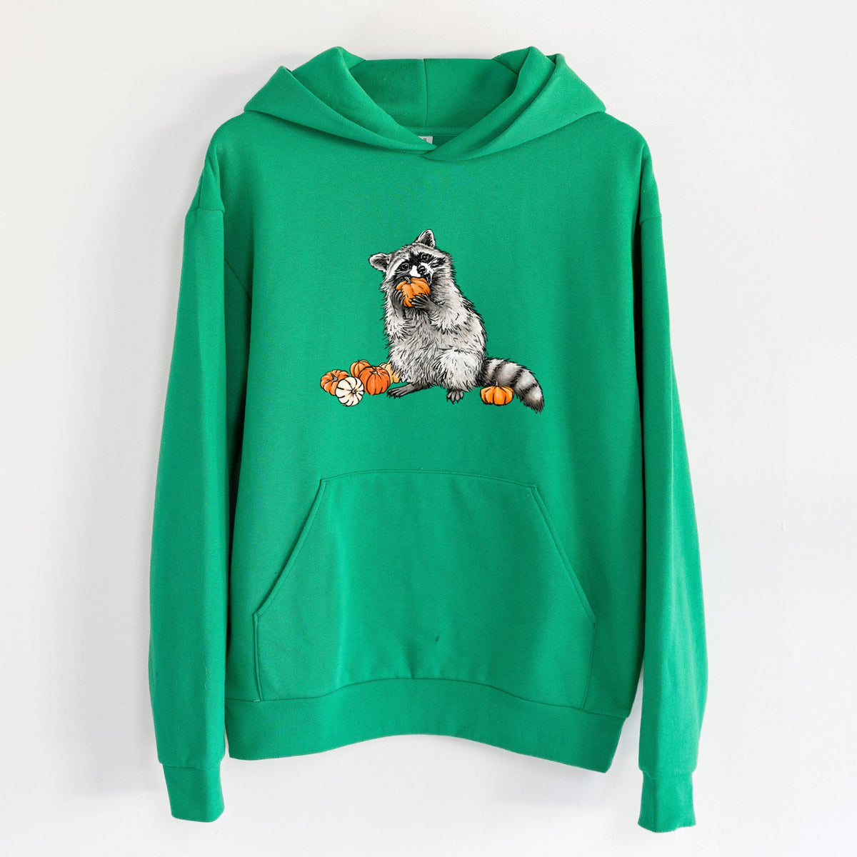 Raccoon Pumpkin Bandit  - Statement Midweight Hoodie