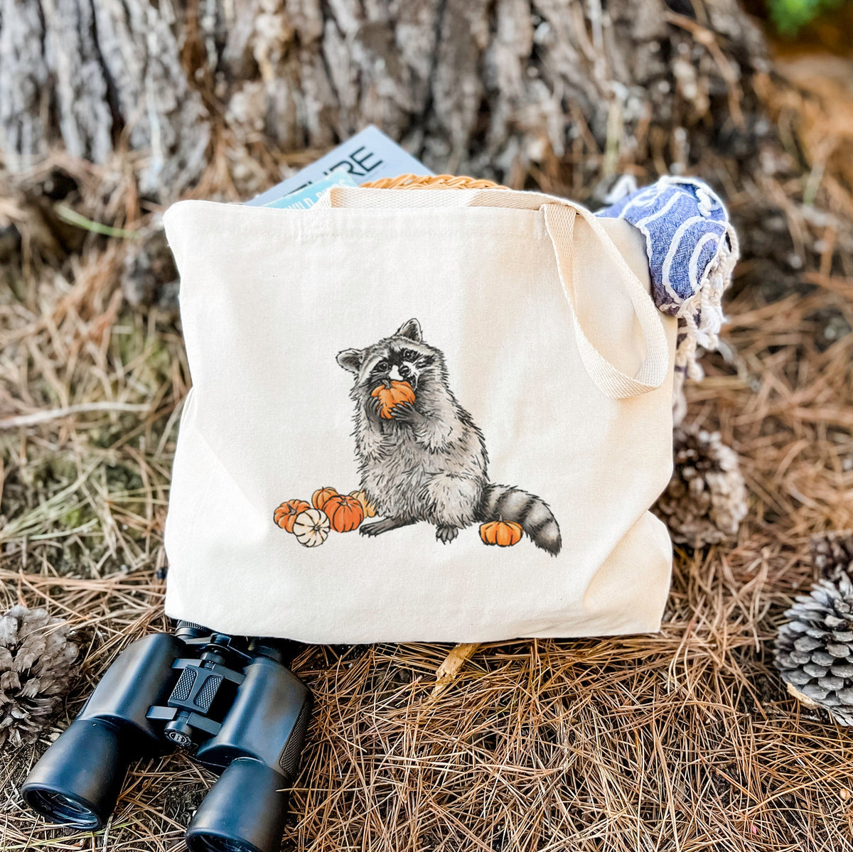 Raccoon Pumpkin Bandit - Tote Bag