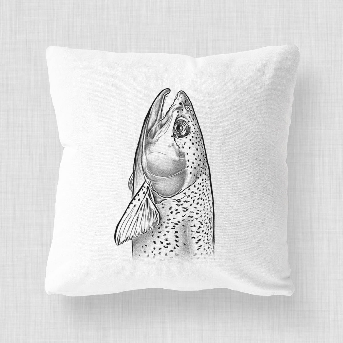 Rainbow Trout - Oncorhynchus mykiss - Throw Pillow Cover