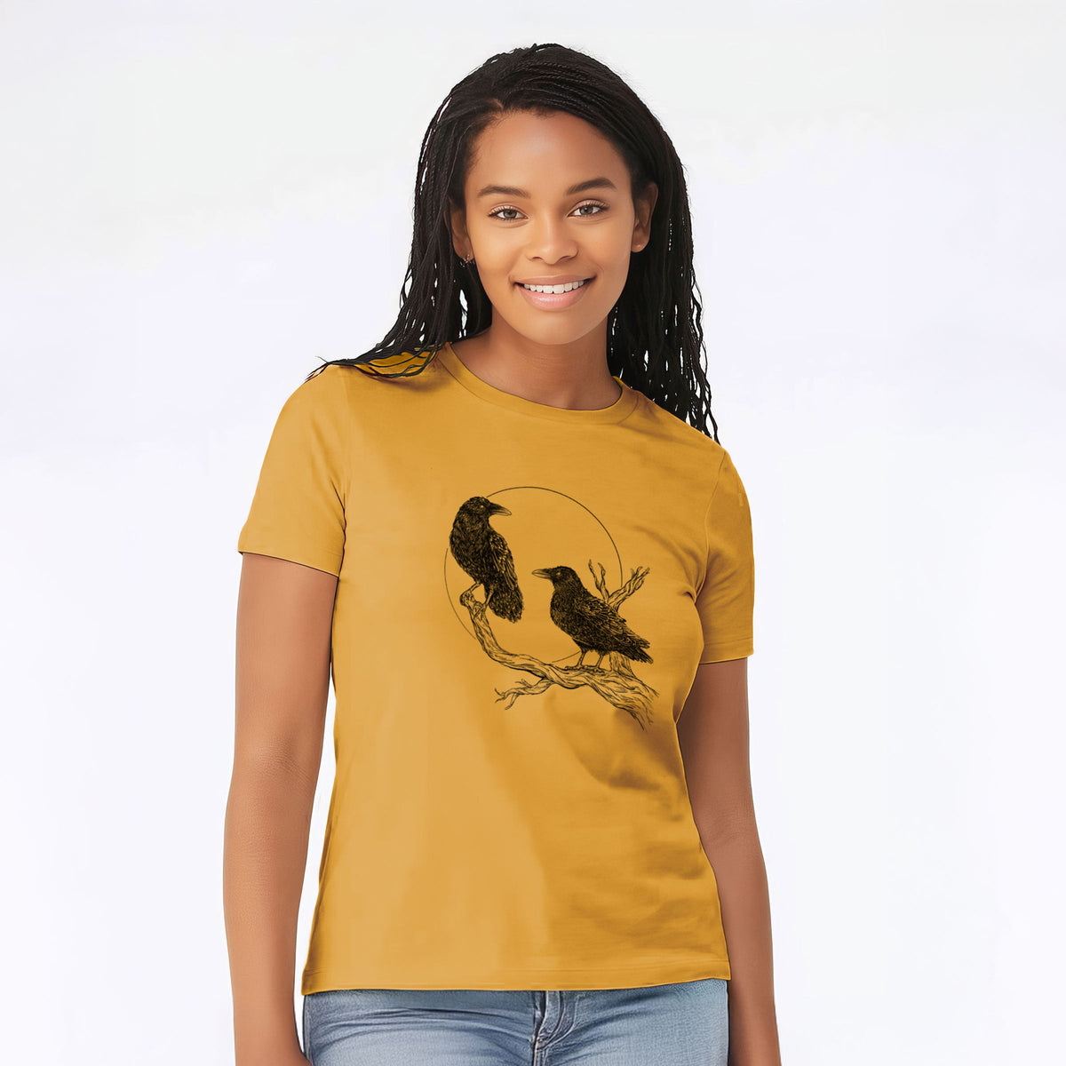 Midnight Ravens - Women's Lightweight Relaxed Fit 100% Cotton Crewneck