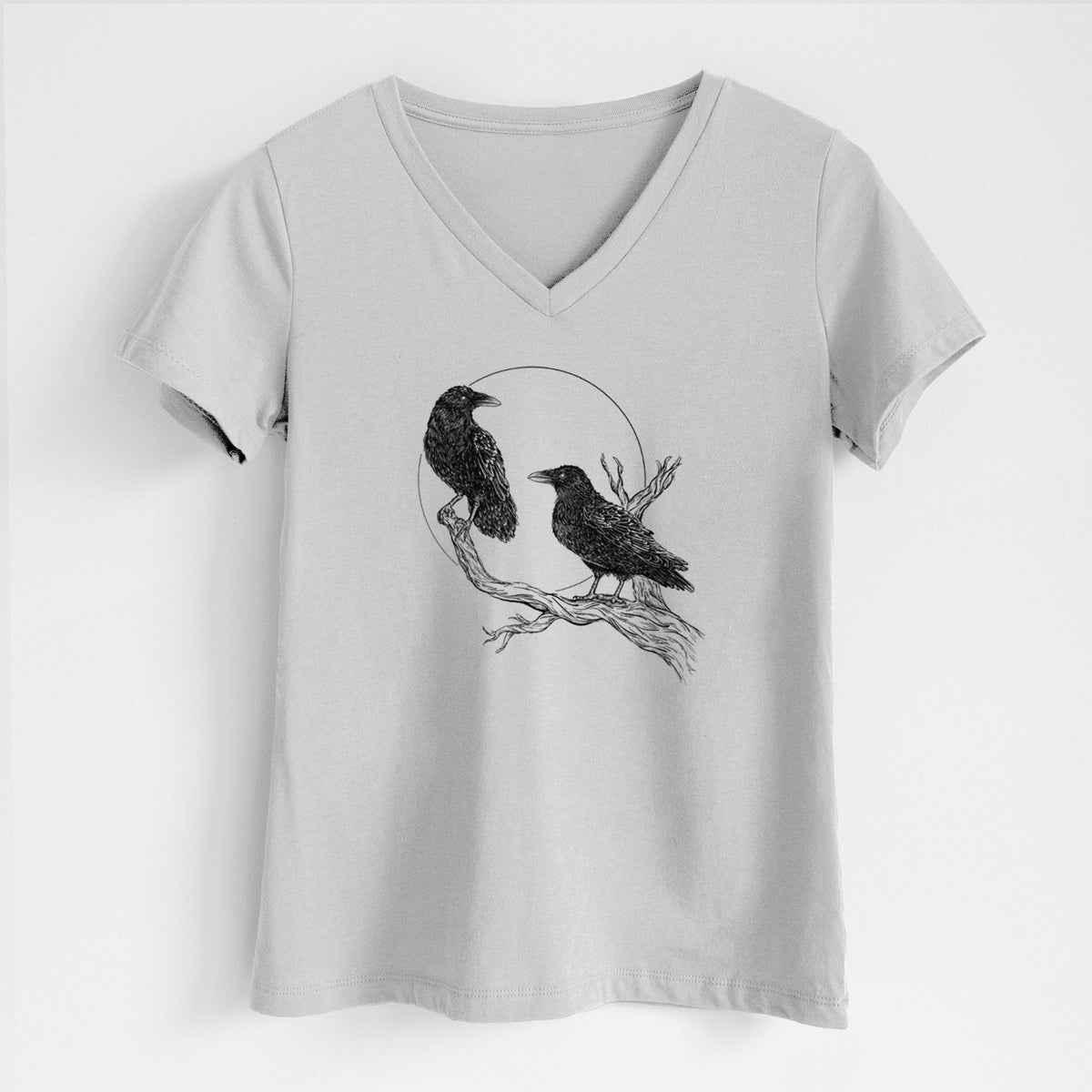 Midnight Ravens - Women's Lightweight Relaxed Fit 100% Cotton V-neck