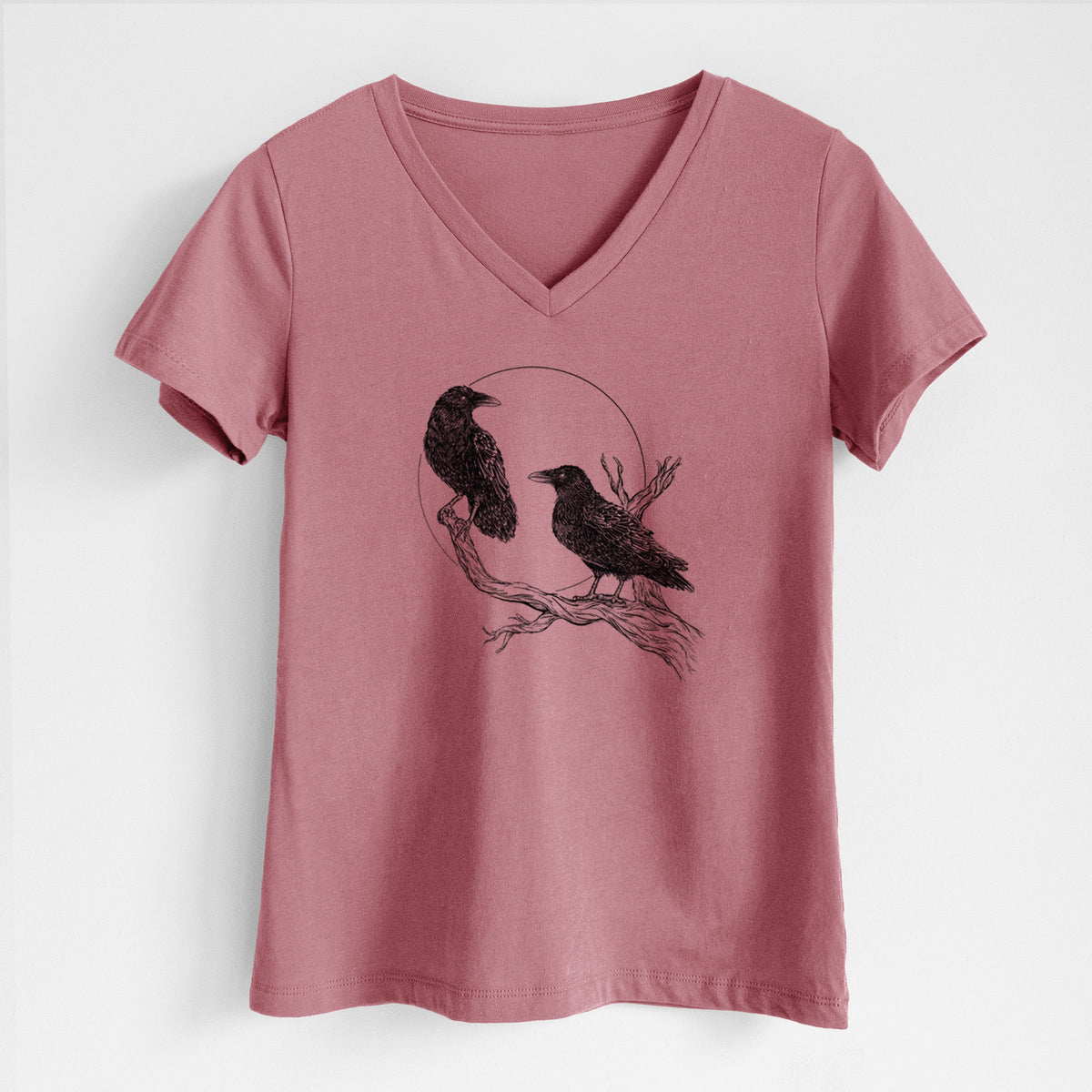 Midnight Ravens - Women's Lightweight Relaxed Fit 100% Cotton V-neck