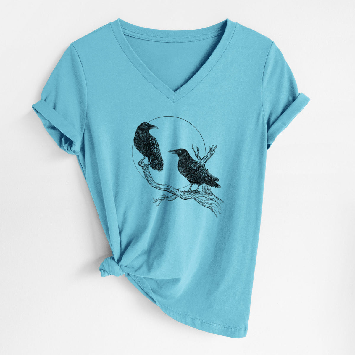 Midnight Ravens - Women's Lightweight Relaxed Fit 100% Cotton V-neck