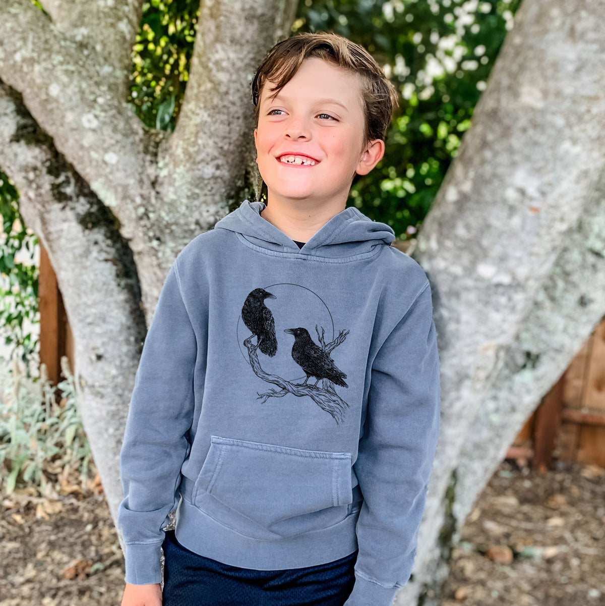 Midnight Ravens - Youth Pigment Dyed Hoodie