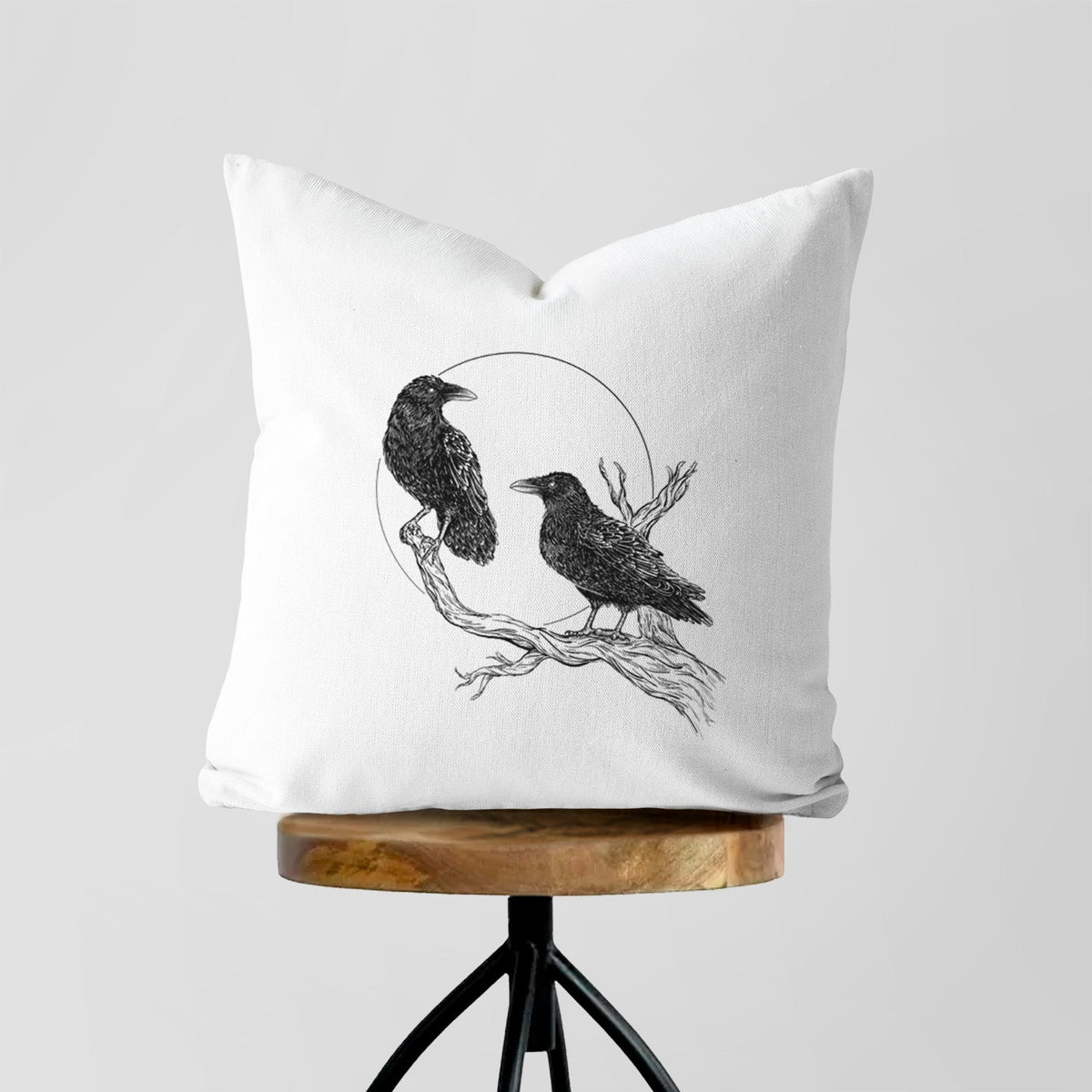Midnight Ravens - Throw Pillow Cover