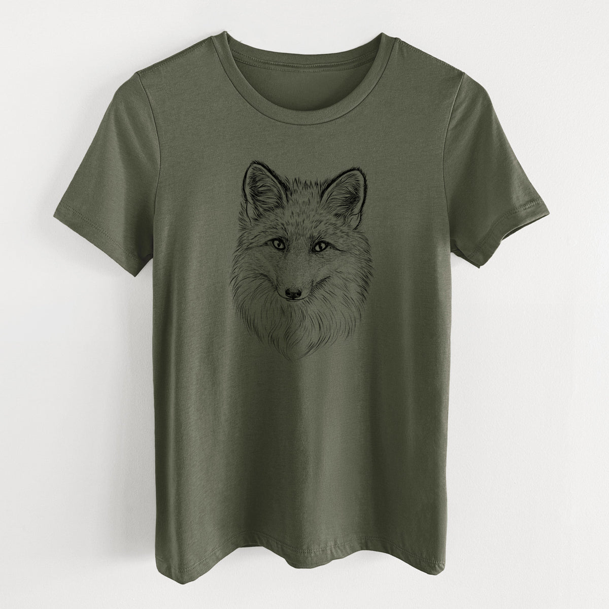 Red Fox - Vulpes vulpes - Women's Lightweight Relaxed Fit 100% Cotton Crewneck