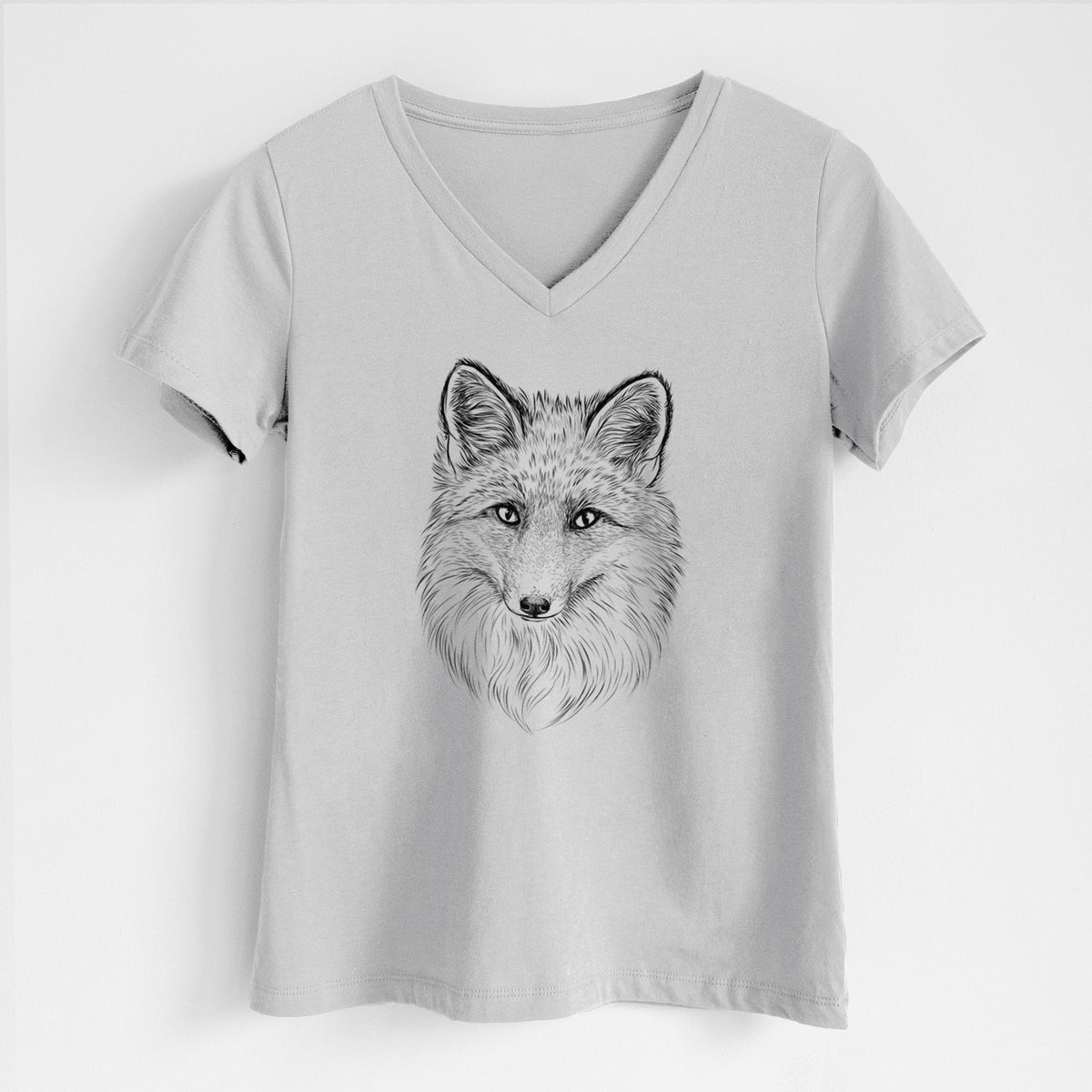 Red Fox - Vulpes vulpes - Women's Lightweight Relaxed Fit 100% Cotton V-neck