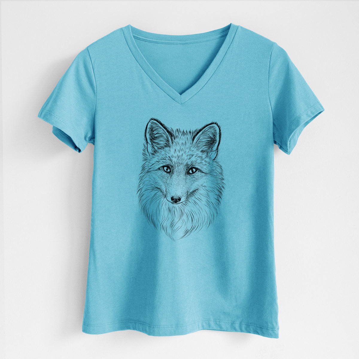 Red Fox - Vulpes vulpes - Women's Lightweight Relaxed Fit 100% Cotton V-neck