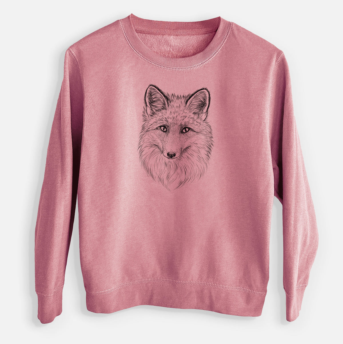 Red Fox - Vulpes vulpes - Youth Lightweight Crewneck Sweatshirt