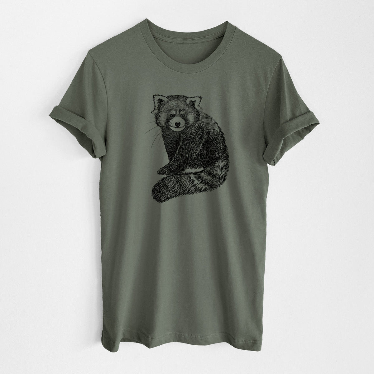 Red Panda - Ailurus fulgens styani - Lightweight 100% Cotton Unisex Crewneck