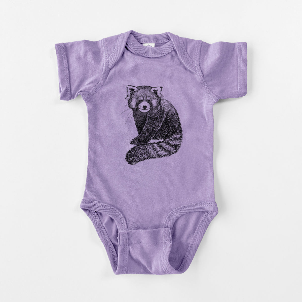 Red Panda - Ailurus fulgens styani - Baby Fine Jersey Bodysuit