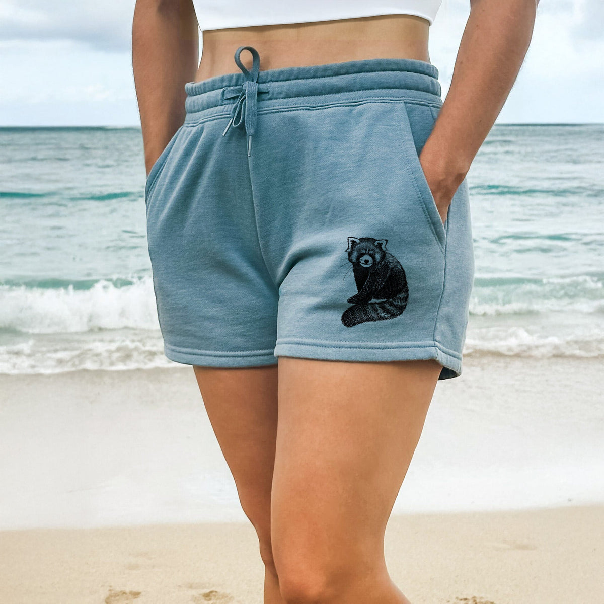 Red Panda - Ailurus fulgens styani - Women's Cali Wave Shorts