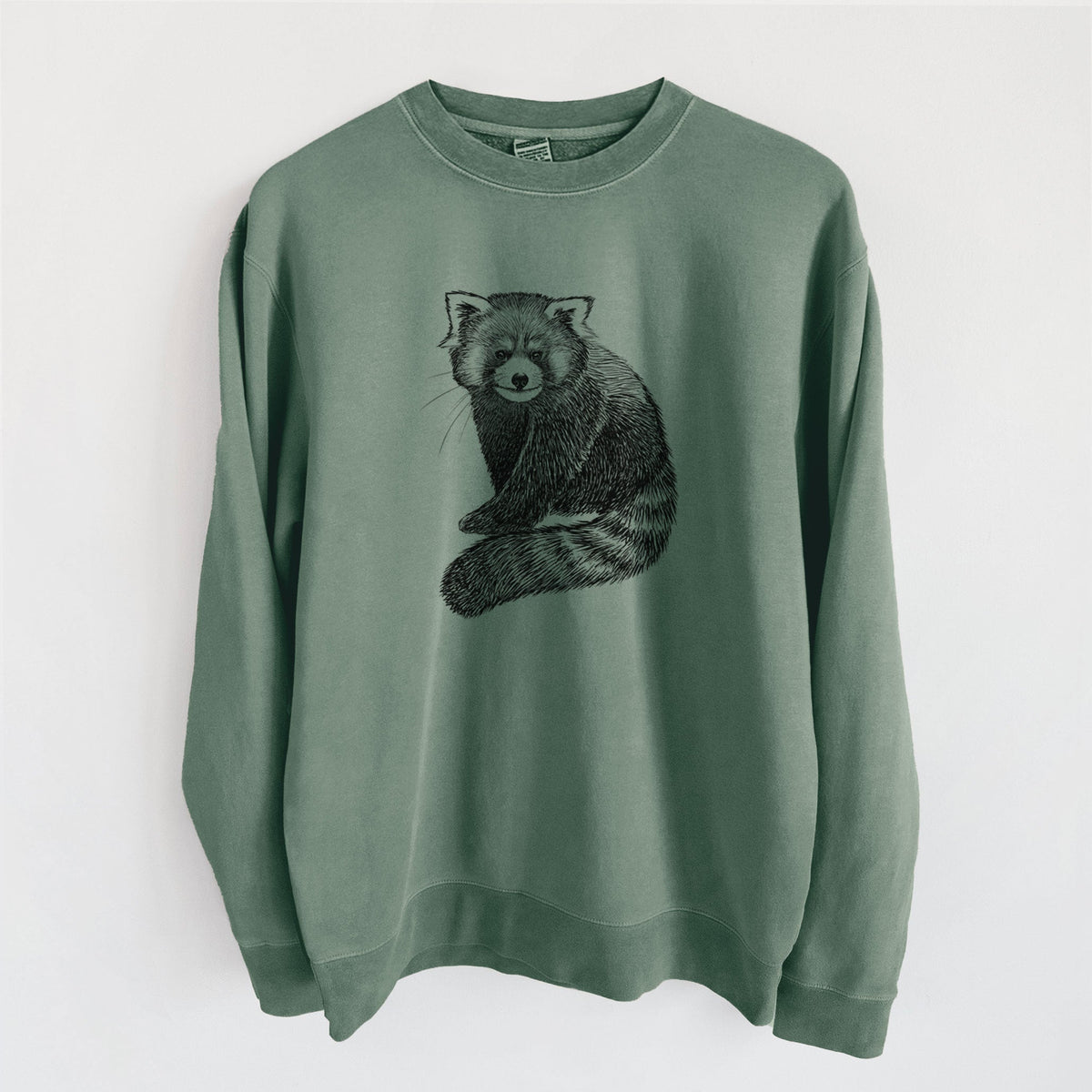 Red Panda - Ailurus fulgens styani - Unisex Pigment Dyed Crew Sweatshirt