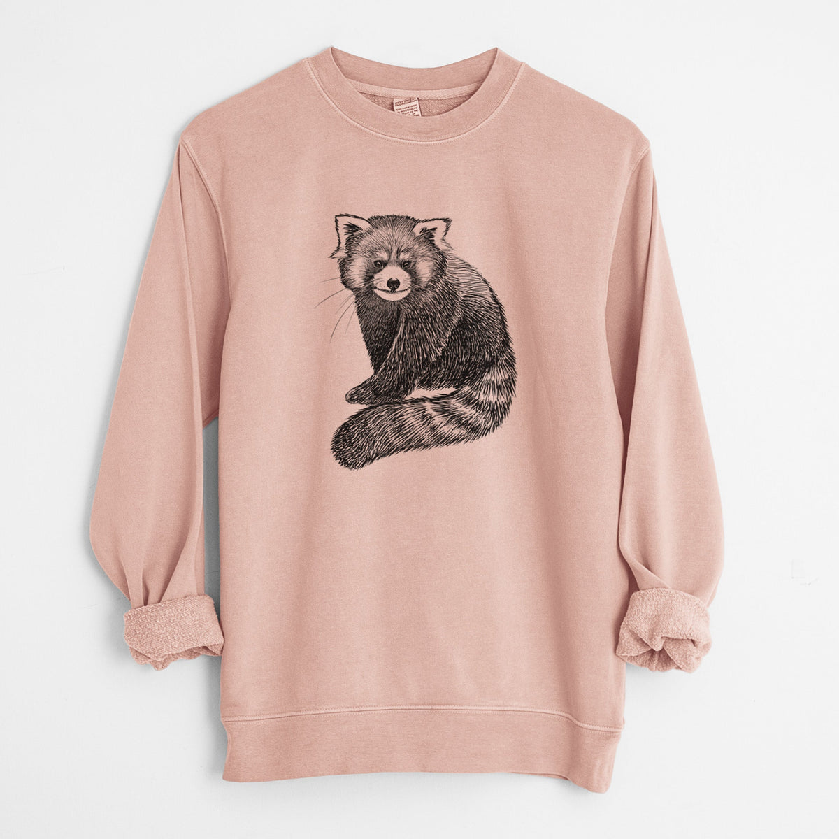 Red Panda - Ailurus fulgens styani - Unisex Pigment Dyed Crew Sweatshirt