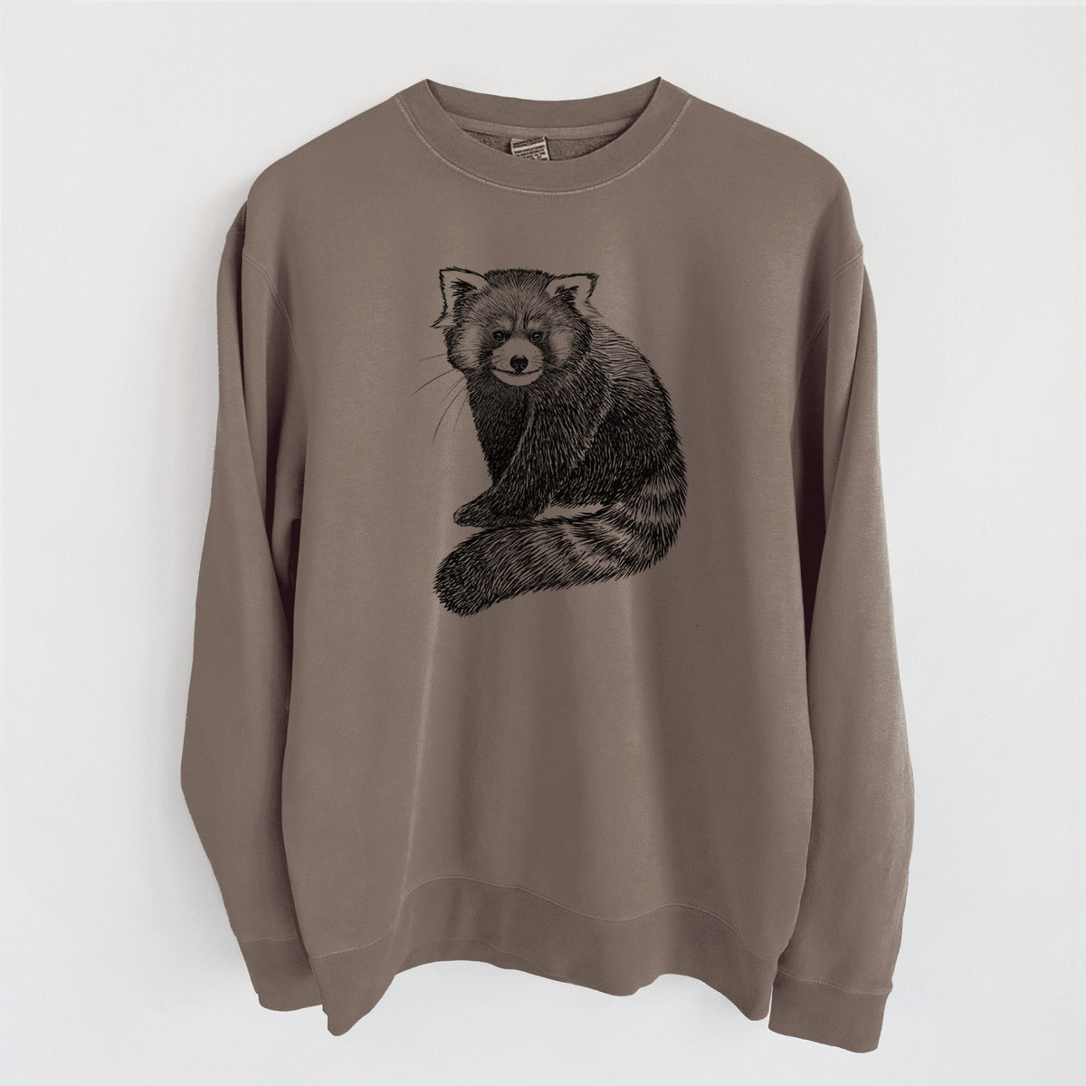 Red Panda - Ailurus fulgens styani - Unisex Pigment Dyed Crew Sweatshirt