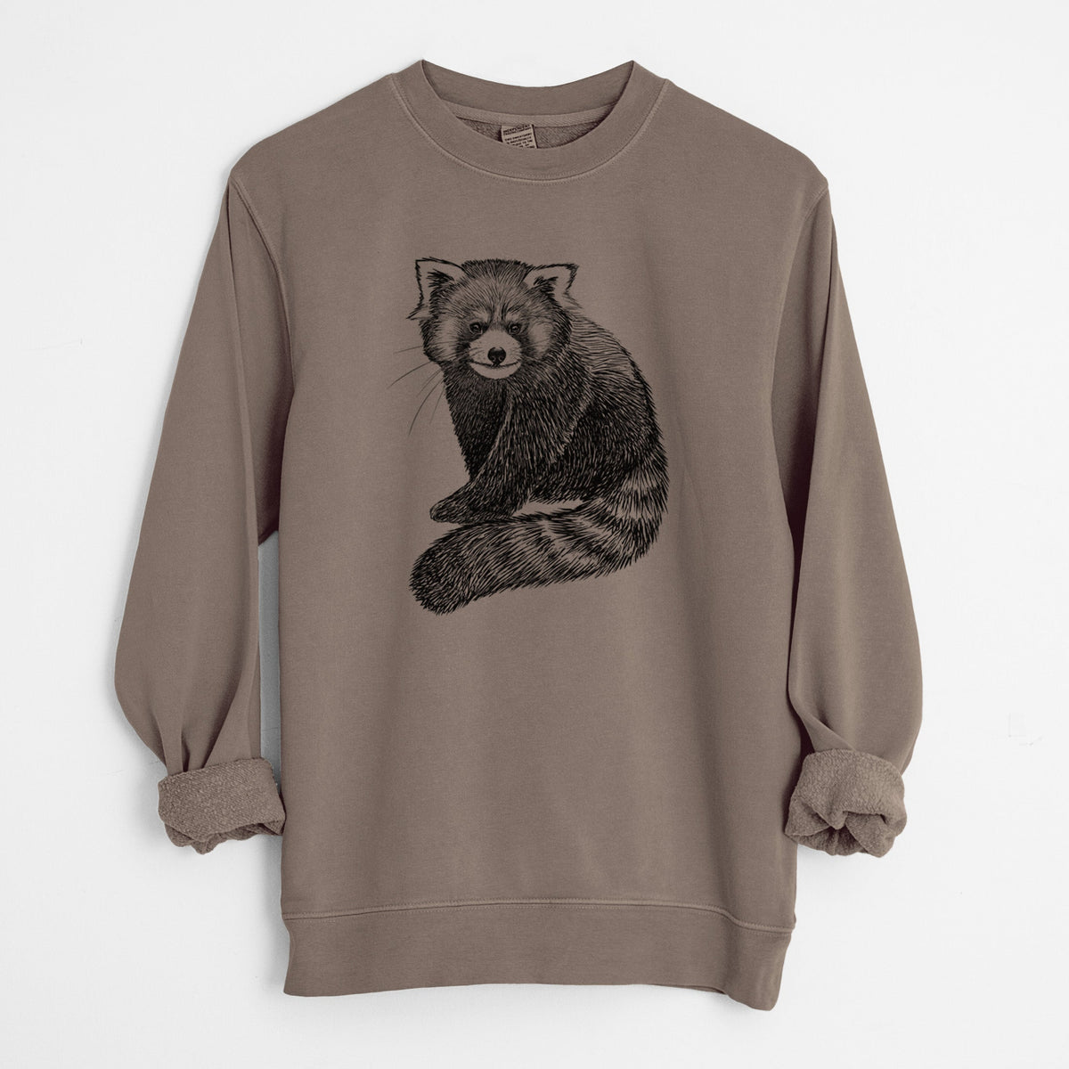 Red Panda - Ailurus fulgens styani - Unisex Pigment Dyed Crew Sweatshirt