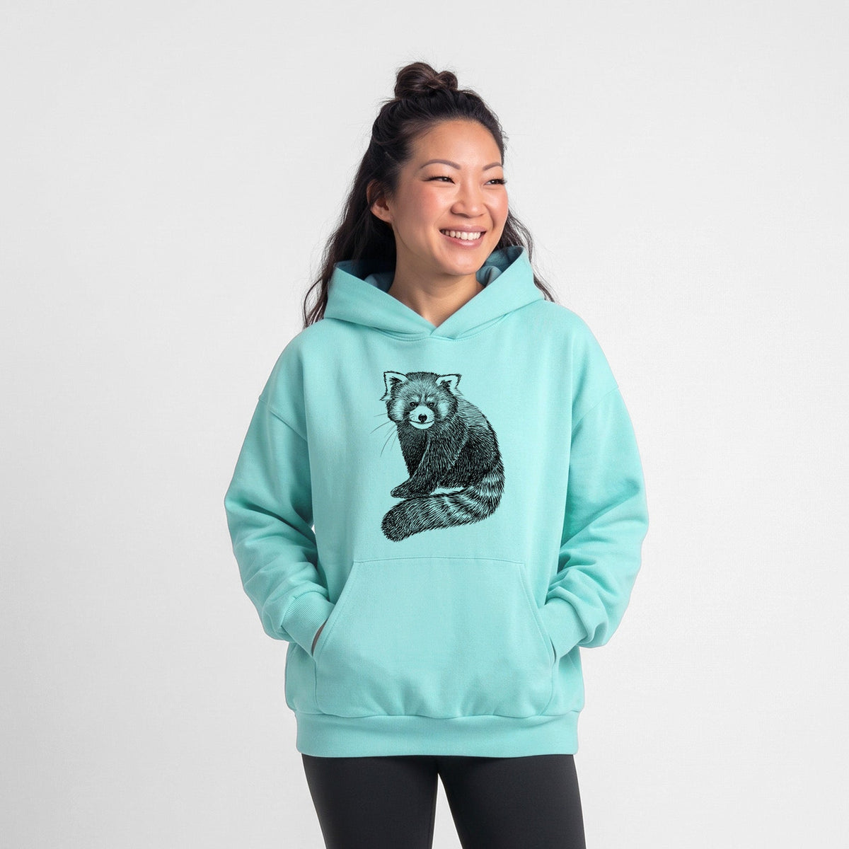 Red Panda - Ailurus fulgens styani  - Statement Midweight Hoodie