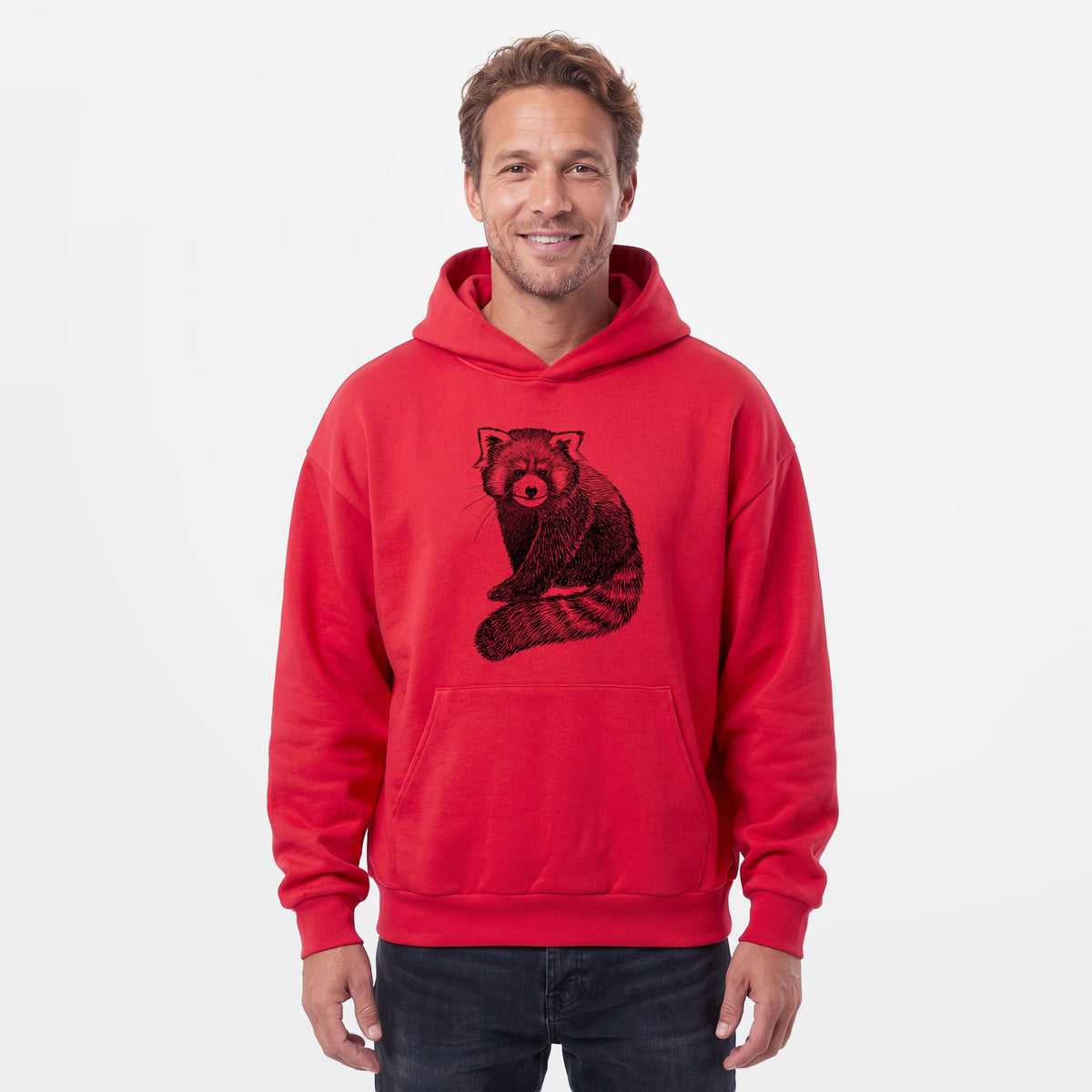 Red Panda - Ailurus fulgens styani  - Statement Midweight Hoodie