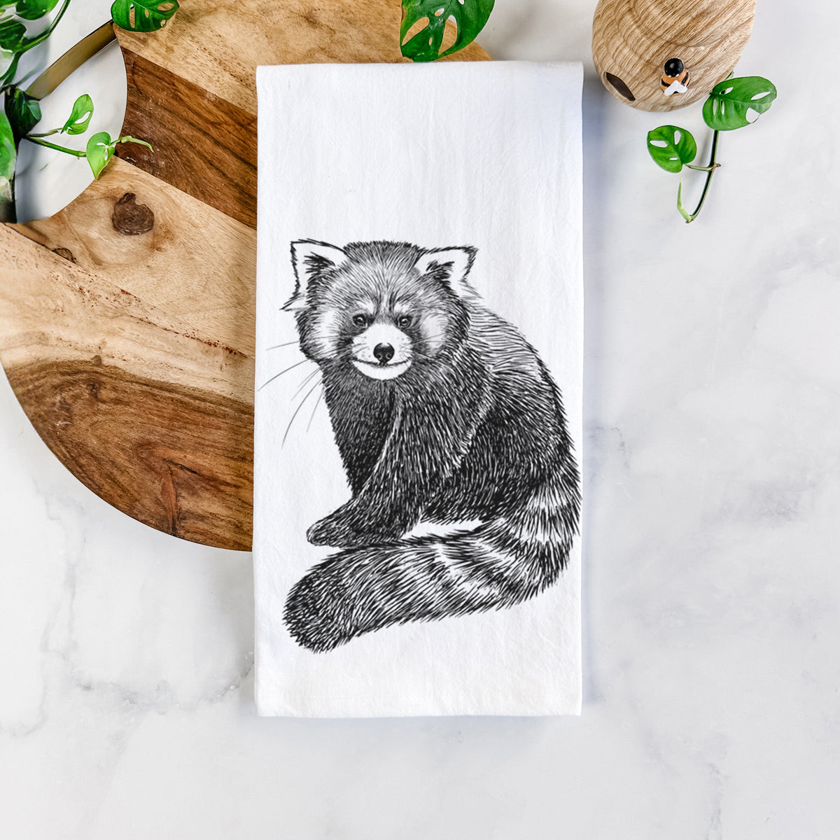 Red Panda - Ailurus fulgens styani Tea Towel