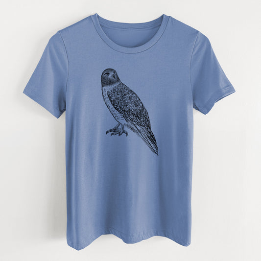 Red-tailed Hawk - Buteo jamaicensis - Women's Lightweight Relaxed Fit 100% Cotton Crewneck