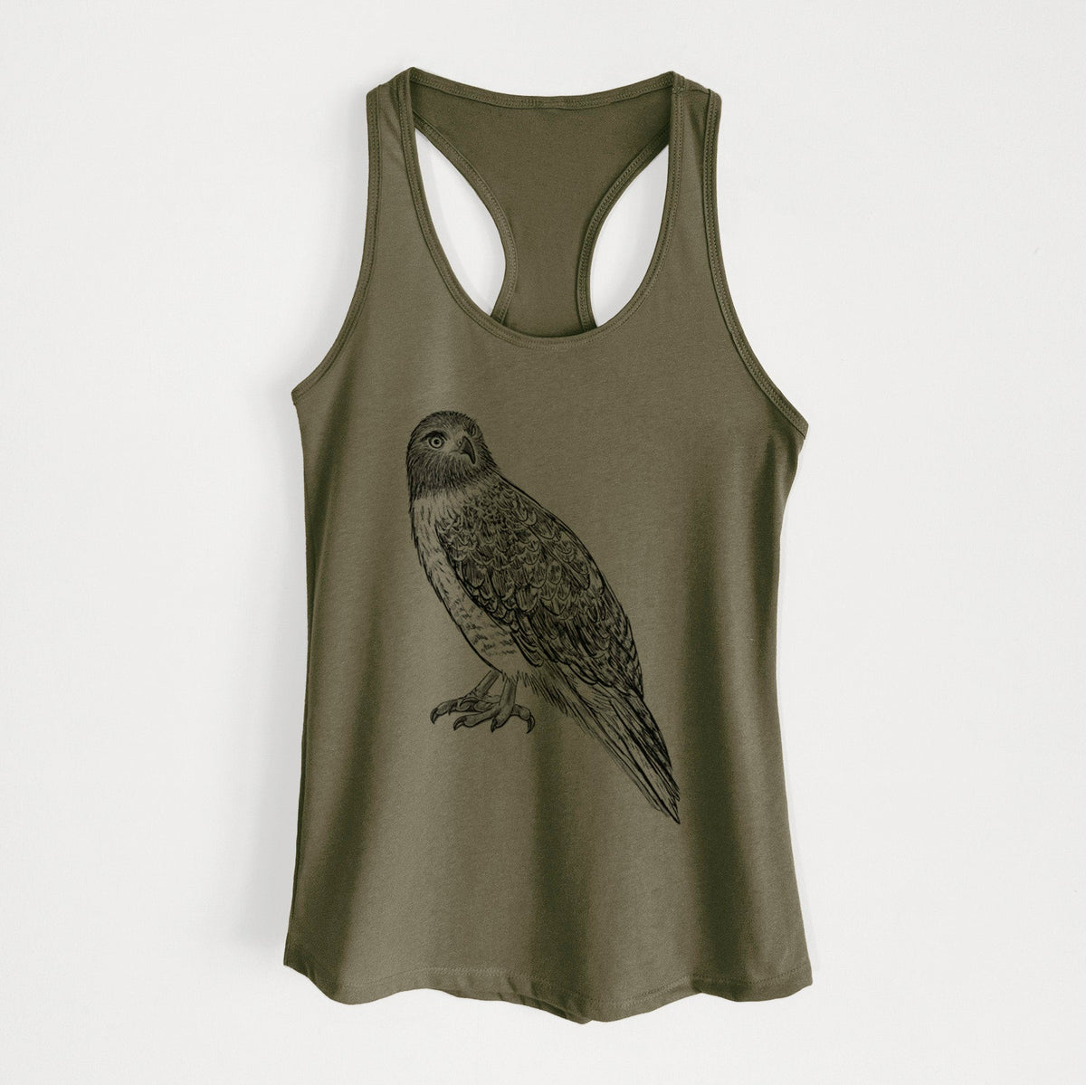 Red-tailed Hawk - Buteo jamaicensis - Women's Racerback Tanktop