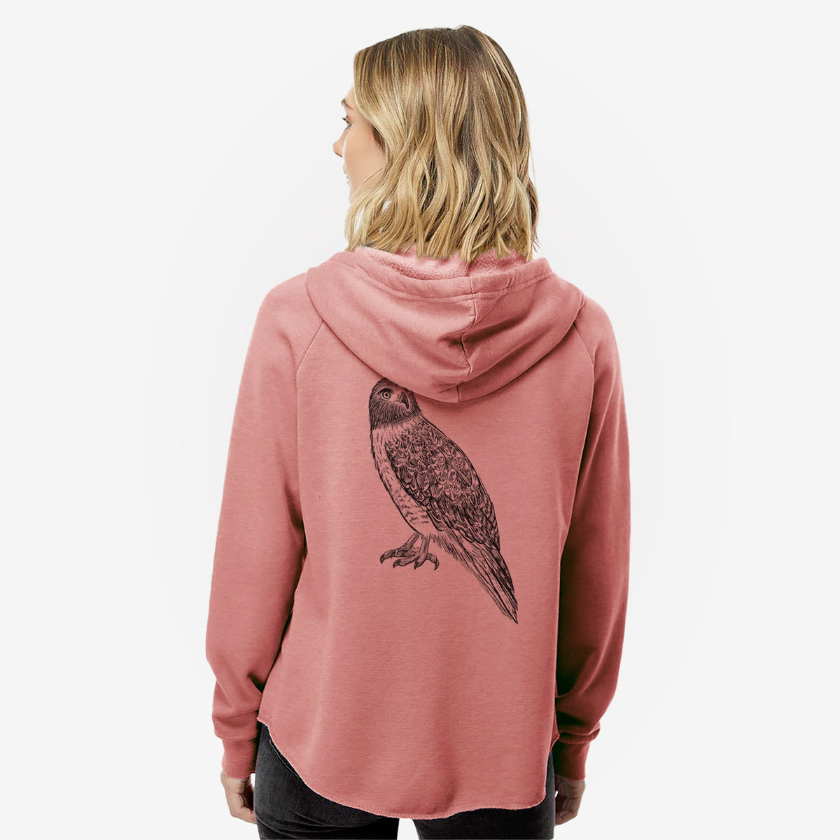 Red-tailed Hawk - Buteo jamaicensis - Women's Cali Wave Zip-Up Sweatshirt