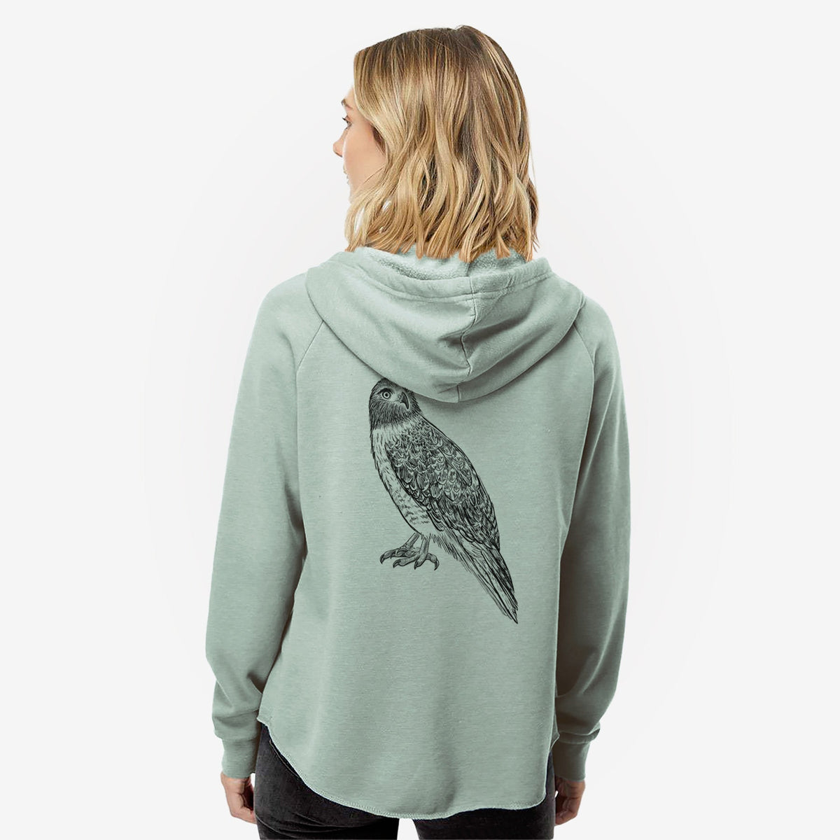 Red-tailed Hawk - Buteo jamaicensis - Women's Cali Wave Zip-Up Sweatshirt