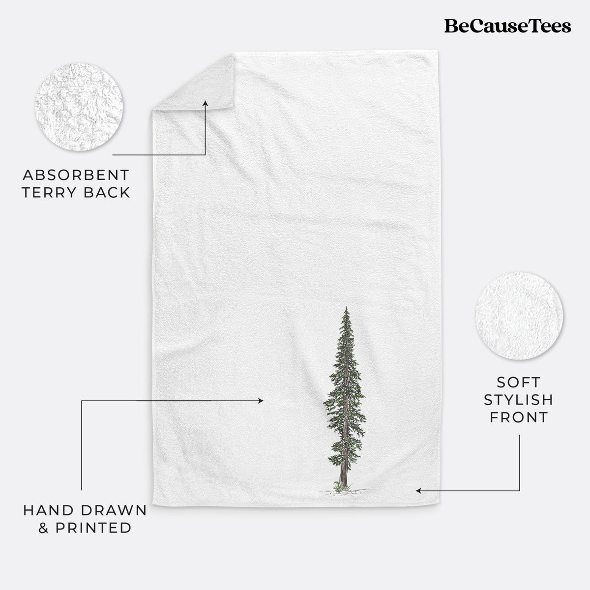 Lone Redwood Premium Hand Towel