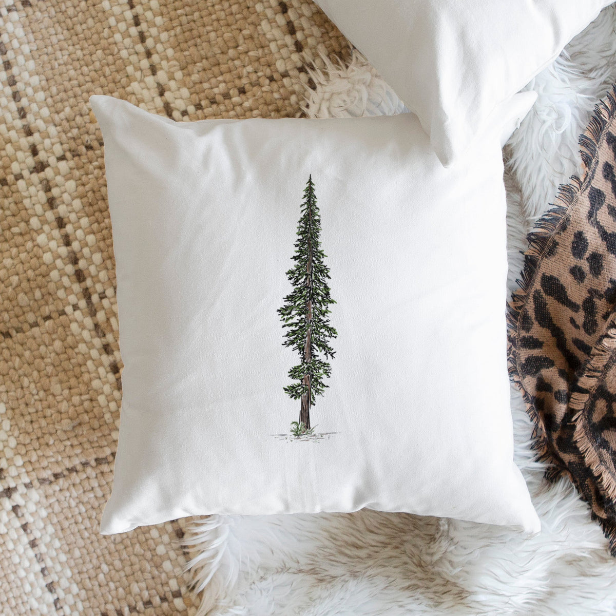 Lone Redwood - Throw Pillow Cover