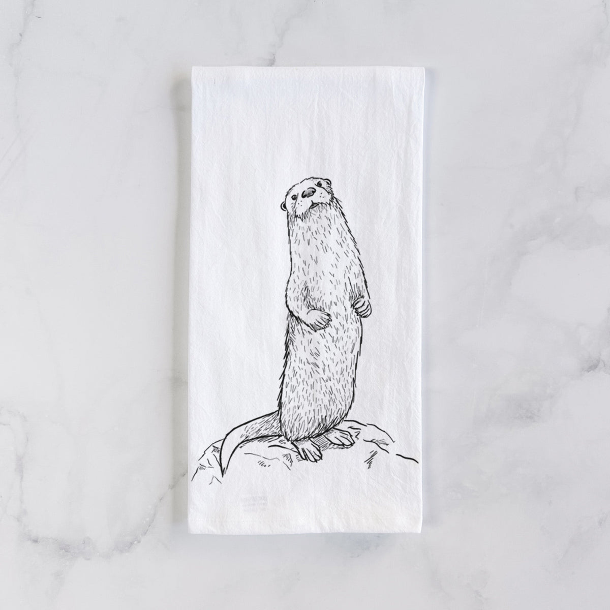North American River Otter - Lontra canadensis Tea Towel