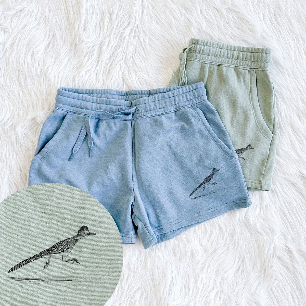 Greater Roadrunner - Geococcyx californianus - Women's Cali Wave Shorts