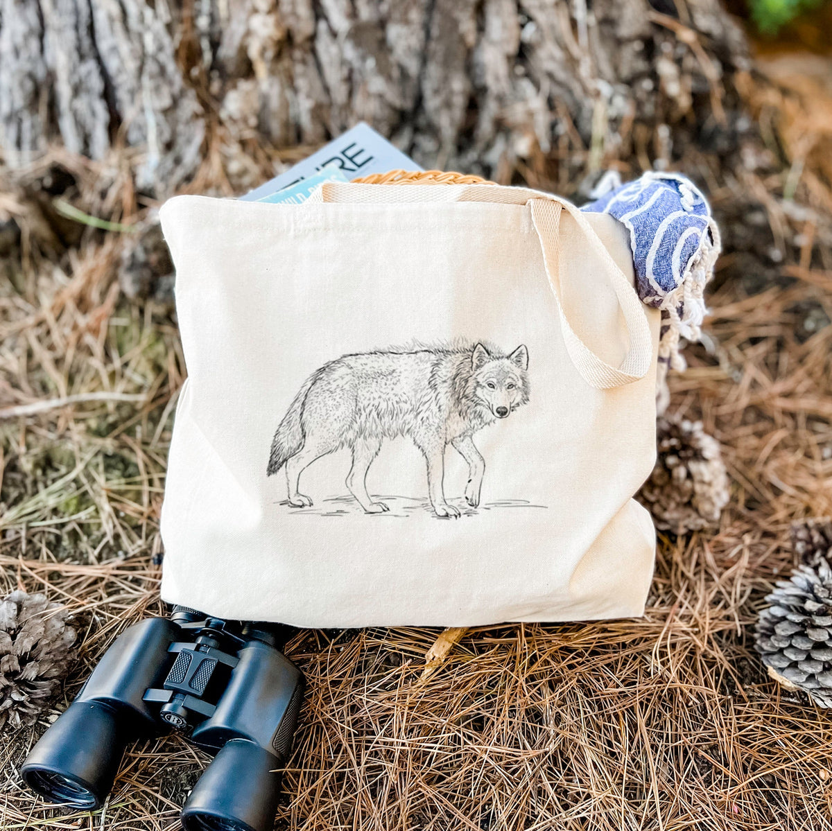 Roaming Grey Wolf - Canis lupus - Tote Bag