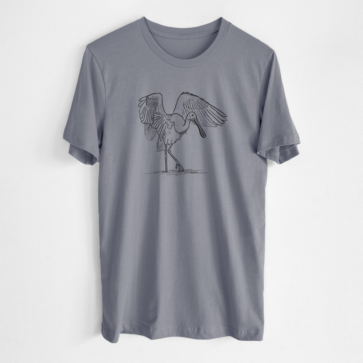 Roseate Spoonbill - Platalea ajaja - Lightweight 100% Cotton Unisex Crewneck