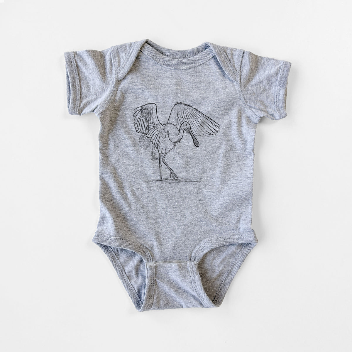 Roseate Spoonbill - Platalea ajaja - Baby Fine Jersey Bodysuit