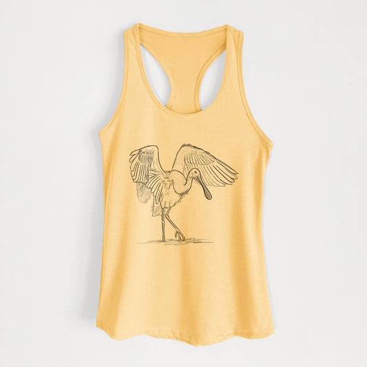 Roseate Spoonbill - Platalea ajaja - Women's Racerback Tanktop