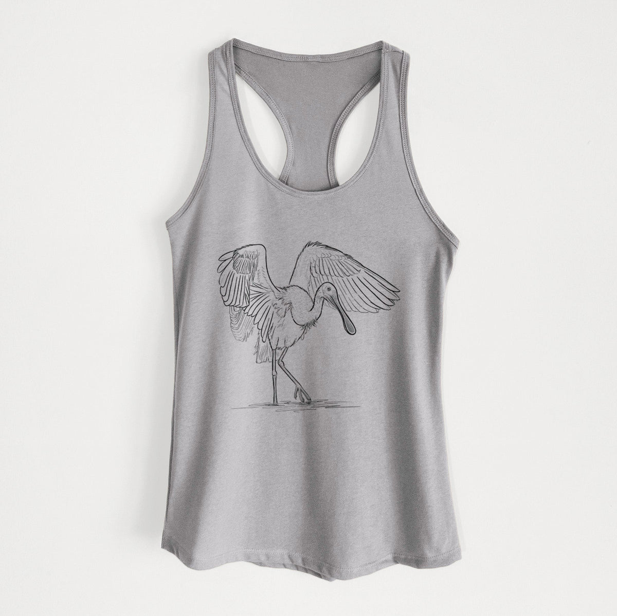 Roseate Spoonbill - Platalea ajaja - Women's Racerback Tanktop