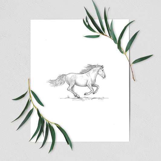 Running Mustang - Fine Art Print