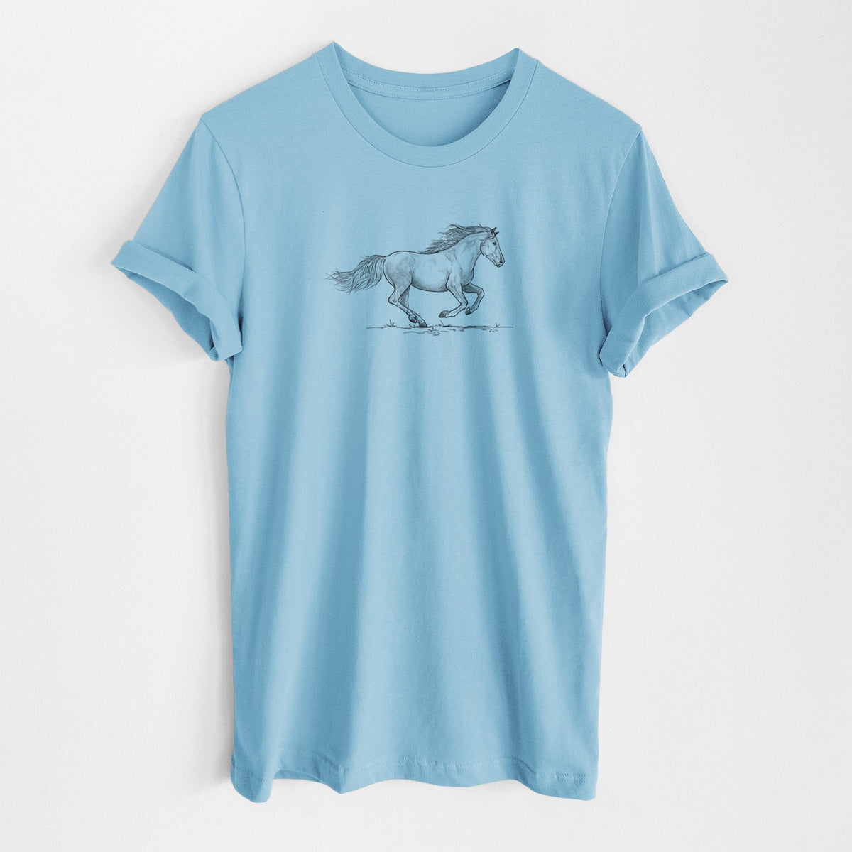 Running Mustang - Lightweight 100% Cotton Unisex Crewneck