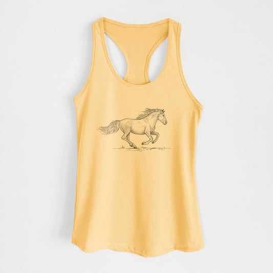 Running Mustang - Women's Racerback Tanktop