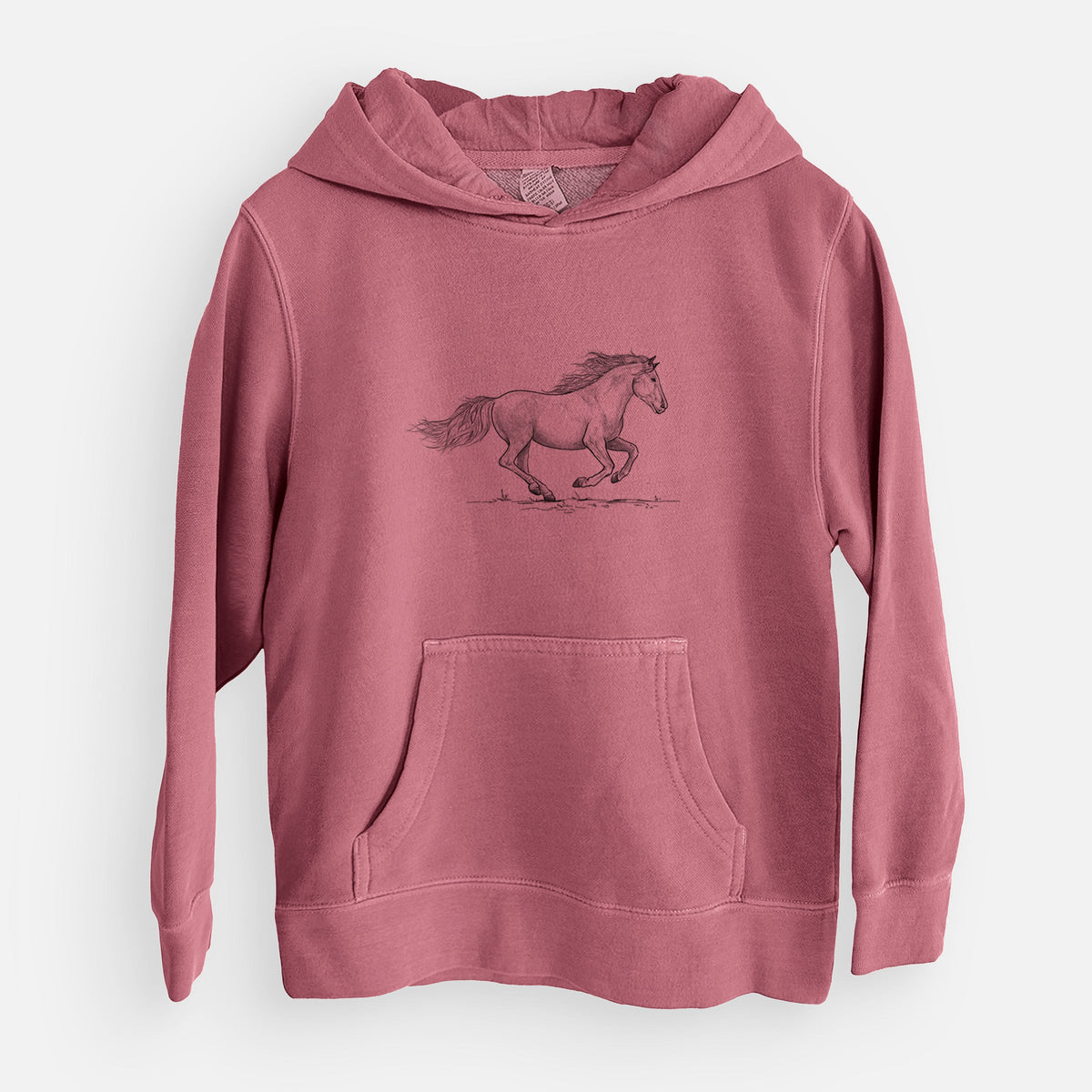 Running Mustang - Youth Pigment Dyed Hoodie