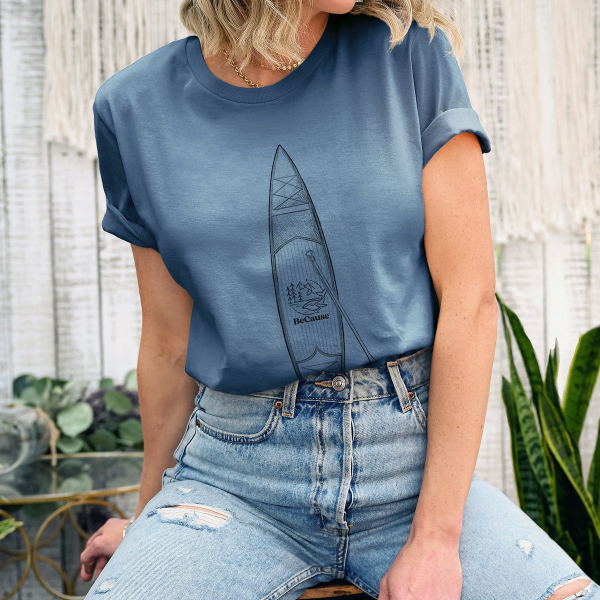 Stand-up Paddle Board - Lightweight 100% Cotton Unisex Crewneck