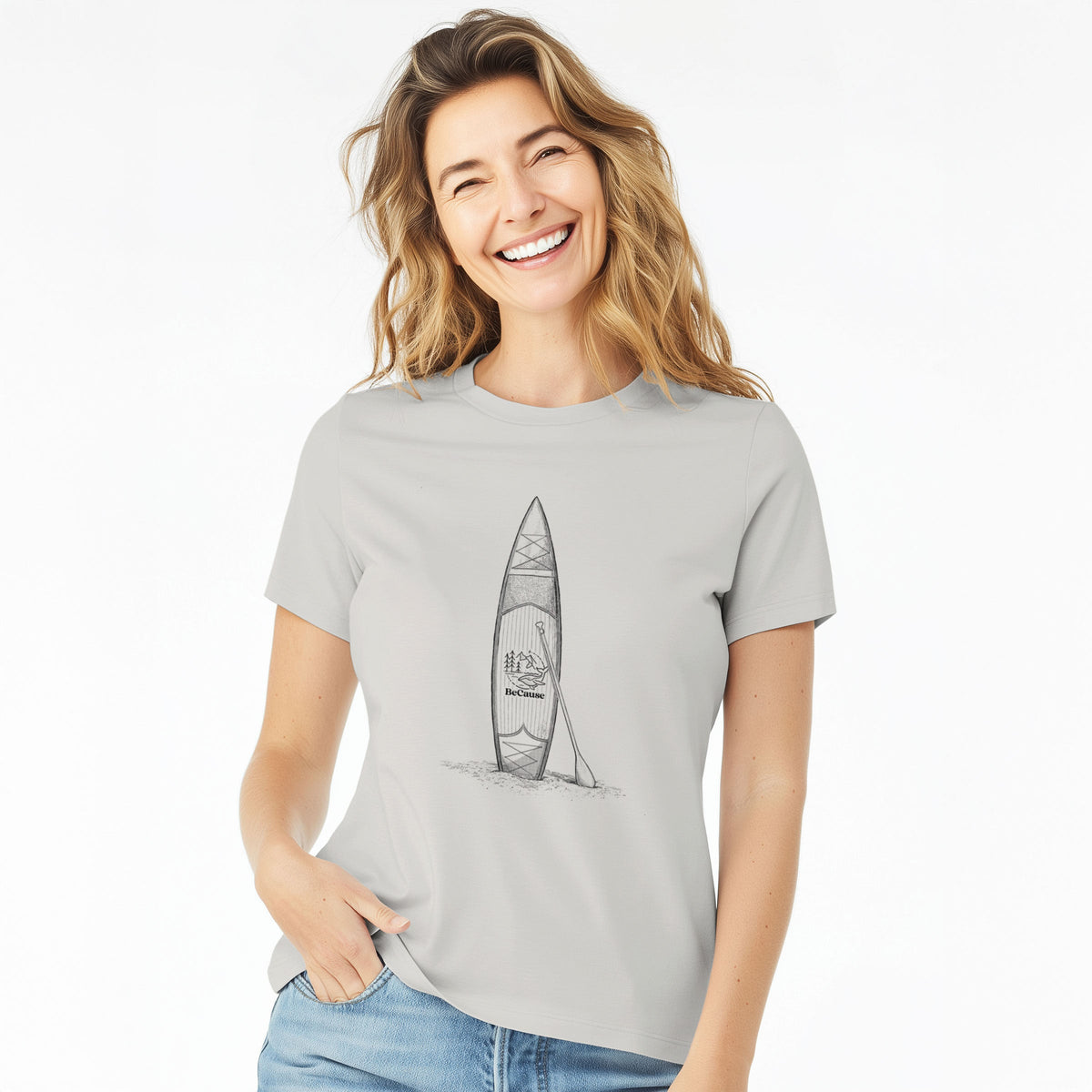 Stand-up Paddle Board - Women's Lightweight Relaxed Fit 100% Cotton Crewneck