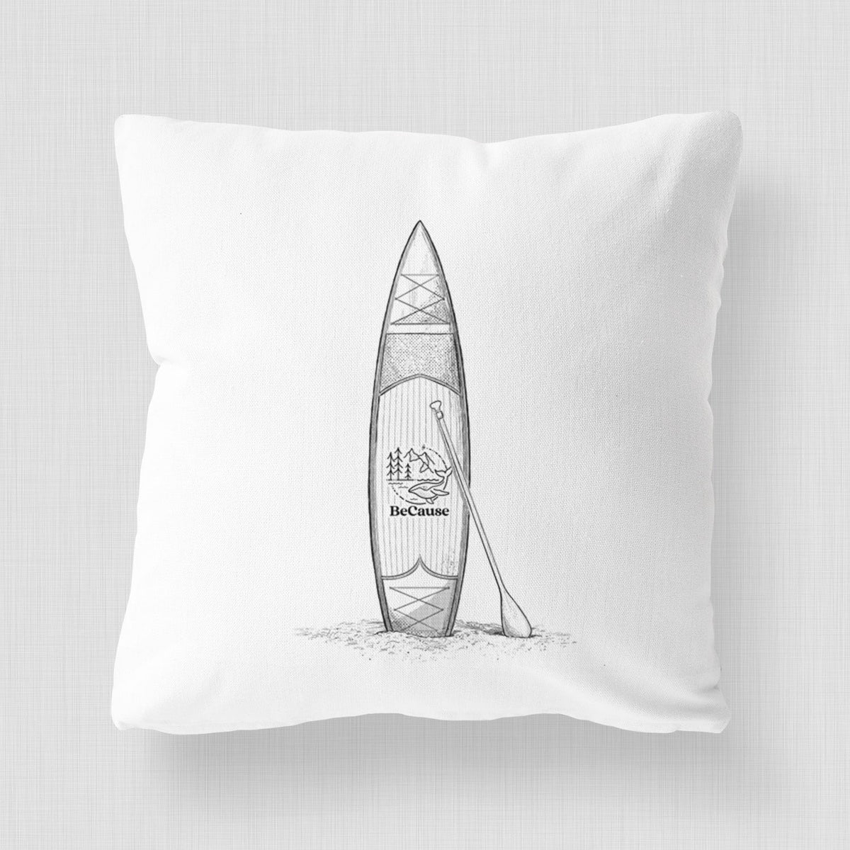 Stand-up Paddle Board - Throw Pillow Cover